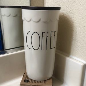 NWT: Rae Dunn Coffee Container w/Wooden Lid